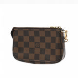 LOUIS VUITTON ルイヴィトン ダミエ ミニポシェットアクセソワール ブラウン N58011 レディース ダミエキャンバス アクセサリーポーチ ABランク 中古 銀蔵