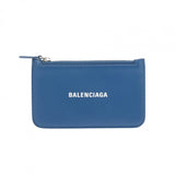 BALENCIAGA バレンシアガ コインカードホルダー ブルー 594214 ユニセックス レザー コインケース Aランク 中古 銀蔵
