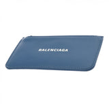 BALENCIAGA バレンシアガ コインカードホルダー ブルー 594214 ユニセックス レザー コインケース Aランク 中古 銀蔵