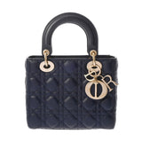 CHRISTIAN DIOR クリスチャンディオール MY ABCDior スモール ネイビー M0538ONGE レディース ラムスキン 2WAYバッグ Aランク 中古 銀蔵