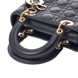 CHRISTIAN DIOR クリスチャンディオール MY ABCDior スモール ネイビー M0538ONGE レディース ラムスキン 2WAYバッグ Aランク 中古 銀蔵