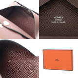 HERMES エルメス カルヴィ デュオ ルージュセリエ W刻印(2024年頃) ユニセックス ヴォーエプソン カードケース 未使用 銀蔵