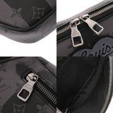 LOUIS VUITTON ルイヴィトン モノグラムストライプエクリプス モジュラースリングバッグ LV×NIGO グレー/ブラック M59338 ユニセックス モノグラムストライプエクリプス キャンバス ウエストバッグ Aランク 中古 銀蔵