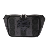 LOUIS VUITTON ルイヴィトン モノグラムストライプエクリプス モジュラースリングバッグ LV×NIGO グレー/ブラック M59338 ユニセックス モノグラムストライプエクリプス キャンバス ウエストバッグ Aランク 中古 銀蔵