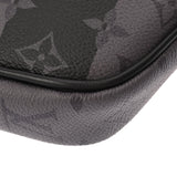 LOUIS VUITTON ルイヴィトン モノグラムストライプエクリプス モジュラースリングバッグ LV×NIGO グレー/ブラック M59338 ユニセックス モノグラムストライプエクリプス キャンバス ウエストバッグ Aランク 中古 銀蔵