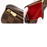 LOUIS VUITTON ルイヴィトン ダミエ パピヨン GM ブラウン レッド N51303 レディース ダミエキャンバス ハンドバッグ ABランク 中古 銀蔵