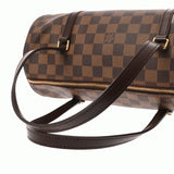 LOUIS VUITTON ルイヴィトン ダミエ パピヨン GM ブラウン レッド N51303 レディース ダミエキャンバス ハンドバッグ ABランク 中古 銀蔵