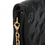 LOUIS VUITTON ルイヴィトン モノグラム エンボス ポシェットクッサン ノワール M82116 レディース レザー ショルダーバッグ Aランク 中古 銀蔵