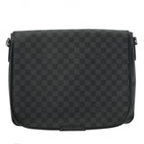 LOUIS VUITTON ルイヴィトン ダミエグラフィット レンツォ ブラック/グレー N51213 メンズ ダミエキャンバス ショルダーバッグ Bランク 中古 銀蔵