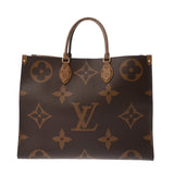 LOUIS VUITTON ルイヴィトン モノグラムジャイアント オンザゴー GM 新型 ブラウン M45320 ユニセックス モノグラムキャンバス ハンドバッグ Aランク 中古 銀蔵