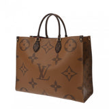 LOUIS VUITTON ルイヴィトン モノグラムジャイアント オンザゴー GM 新型 ブラウン M45320 ユニセックス モノグラムキャンバス ハンドバッグ Aランク 中古 銀蔵