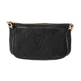 LOUIS VUITTON ルイヴィトン モノグラムアンプラント ミュルティ ポシェット アクセソワール ノワール M80399 レディース レザー ショルダーバッグ ABランク 中古 銀蔵