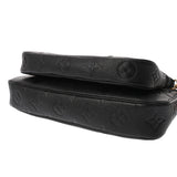 LOUIS VUITTON ルイヴィトン モノグラムアンプラント ミュルティ ポシェット アクセソワール ノワール M80399 レディース レザー ショルダーバッグ ABランク 中古 銀蔵