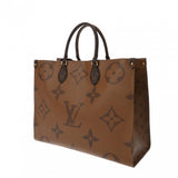 LOUIS VUITTON ルイヴィトン モノグラムジャイアント オンザゴー GM 2WAYトート ブラウン M45320 ユニセックス モノグラムキャンバス ハンドバッグ Aランク 中古 銀蔵