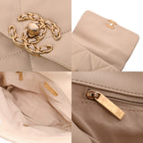 CHANEL シャネル シャネル19 フラップハンドバッグ 2WAY ベージュ AS1160 レディース ラムスキン ショルダーバッグ Aランク 中古 銀蔵