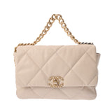 CHANEL シャネル シャネル19 フラップハンドバッグ 2WAY ベージュ AS1160 レディース ラムスキン ショルダーバッグ Aランク 中古 銀蔵