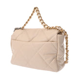 CHANEL シャネル シャネル19 フラップハンドバッグ 2WAY ベージュ AS1160 レディース ラムスキン ショルダーバッグ Aランク 中古 銀蔵
