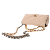 CHANEL シャネル シャネル19 フラップハンドバッグ 2WAY ベージュ AS1160 レディース ラムスキン ショルダーバッグ Aランク 中古 銀蔵