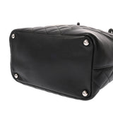 CHANEL シャネル カンボンライン スモールトート ブラック/ホワイト A25166 レディース カーフ トートバッグ ABランク 中古 銀蔵