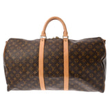 LOUIS VUITTON ルイヴィトン モノグラム キーポル バンドリエール 55 ブラウン M41414 ユニセックス モノグラムキャンバス ボストンバッグ ABランク 中古 銀蔵