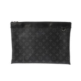 LOUIS VUITTON ルイヴィトン モノグラムエクリプス ポシェットディスカバリー 黒/グレー M62291 メンズ モノグラムキャンバス クラッチバッグ ABランク 中古 銀蔵