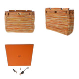 HERMES エルメス エールバッグ PM 2WAY ネイビー □F刻印(2002年頃) レディース ヴィブラート/トワルオフィシェ ハンドバッグ Bランク 中古 銀蔵