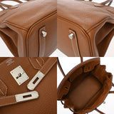 HERMES エルメス バーキン 30 ゴールド □Q刻印(2013年頃) レディース トゴ ハンドバッグ ABランク 中古 銀蔵