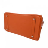 HERMES エルメス バーキン 35 オレンジ □Q刻印(2013年頃) ユニセックス ヴォーエプソン ハンドバッグ Aランク 中古 銀蔵