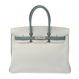 HERMES エルメス バーキン 35 SPオーダー ブロン/シエル □O刻印(2011年頃) ユニセックス トリヨンクレマンス ハンドバッグ Aランク 中古 銀蔵