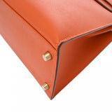 HERMES エルメス ケリー 32 外縫い オレンジ □P刻印(2012年頃) レディース ヴォーエプソン 2WAYバッグ Aランク 中古 銀蔵