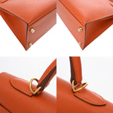 HERMES エルメス ケリー 32 外縫い オレンジ □P刻印(2012年頃) レディース ヴォーエプソン 2WAYバッグ Aランク 中古 銀蔵