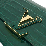LOUIS VUITTON ルイヴィトン ポルトフォイユ カプシーヌ グリーン 型番不明 レディース クロコダイル 長財布 ABランク 中古 銀蔵