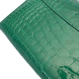 LOUIS VUITTON ルイヴィトン ポルトフォイユ カプシーヌ グリーン 型番不明 レディース クロコダイル 長財布 ABランク 中古 銀蔵