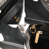 CHANEL シャネル マトラッセ アブストラクトプリント ミニクラシックハンドバッグ 20cm ブラック A69900 レディース カーフ ショルダーバッグ Aランク 中古 銀蔵