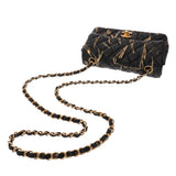 CHANEL シャネル マトラッセ アブストラクトプリント ミニクラシックハンドバッグ 20cm ブラック A69900 レディース カーフ ショルダーバッグ Aランク 中古 銀蔵