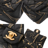 CHANEL シャネル マトラッセ アブストラクトプリント ミニクラシックハンドバッグ 20cm ブラック A69900 レディース カーフ ショルダーバッグ Aランク 中古 銀蔵