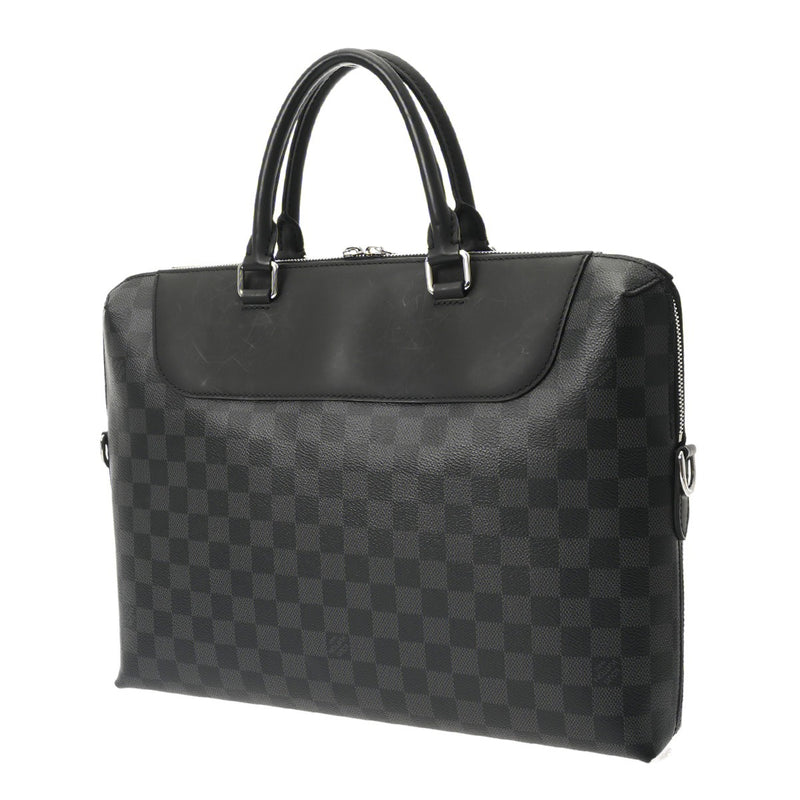 LOUIS VUITTON(ルイヴィトン) ビジネスバッグ ダミエグラフィット PDJ NM N48260 ダミエグラフィット ダミエ･グラフィット キャンバス ルイヴィトン PDJ NM ダミエグラフィット ブラック/グレー メンズ