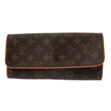 LOUIS VUITTON ルイヴィトン ポシェットツイン GM ブラウン M51852 レディース モノグラムキャンバス ショルダーバッグ Bランク 中古 銀蔵