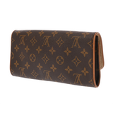 LOUIS VUITTON ルイヴィトン ポシェットツイン GM ブラウン M51852 レディース モノグラムキャンバス ショルダーバッグ Bランク 中古 銀蔵