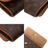 LOUIS VUITTON ルイヴィトン ポシェットツイン GM ブラウン M51852 レディース モノグラムキャンバス ショルダーバッグ Bランク 中古 銀蔵