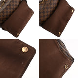 LOUIS VUITTON ルイヴィトン ダミエ ナヴィグリオ ブラウン N45255 ユニセックス ダミエキャンバス ショルダーバッグ Bランク 中古 銀蔵