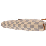 LOUIS VUITTON ルイヴィトン ダミエアズール エヴァ ホワイト N55214 レディース ダミエキャンバス ショルダーバッグ Bランク 中古 銀蔵