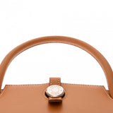 HERMES エルメス ダルヴィ MM ブラウン □D刻印(2000年頃) レディース ヴァッシュ ハンドバッグ Bランク 中古 銀蔵