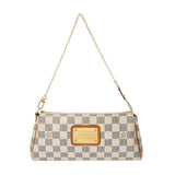 LOUIS VUITTON ルイヴィトン ダミエアズール エヴァ ホワイト N55214 レディース ダミエキャンバス ショルダーバッグ Bランク 中古 銀蔵
