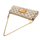 LOUIS VUITTON ルイヴィトン ダミエアズール エヴァ ホワイト N55214 レディース ダミエキャンバス ショルダーバッグ Bランク 中古 銀蔵