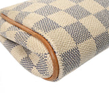LOUIS VUITTON ルイヴィトン ダミエアズール エヴァ ホワイト N55214 レディース ダミエキャンバス ショルダーバッグ Bランク 中古 銀蔵