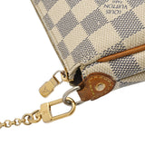 LOUIS VUITTON ルイヴィトン ダミエアズール エヴァ ホワイト N55214 レディース ダミエキャンバス ショルダーバッグ Bランク 中古 銀蔵