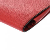 HERMES エルメス ドゴン GM ルージュピヴォワンヌ T刻印(2015年頃) ユニセックス トゴ 長財布 Bランク 中古 銀蔵