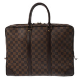 LOUIS VUITTON ルイヴィトン ダミエ ポルトドキュマン ヴォワヤージュ ブラウン N41124 メンズ ダミエキャンバス ビジネスバッグ Bランク 中古 銀蔵