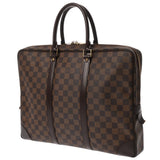 LOUIS VUITTON ルイヴィトン ダミエ ポルトドキュマン ヴォワヤージュ ブラウン N41124 メンズ ダミエキャンバス ビジネスバッグ Bランク 中古 銀蔵